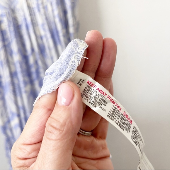 Free People Tiers For You Maxi Slip in Blue and White - Picture 8 of 10